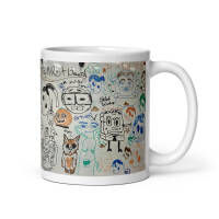 Brainrot Board White glossy mug
